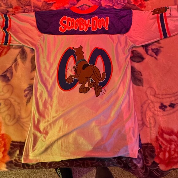 Vintage 90s Universal Studios Scooby Doo AOP Football Jersey (XL-2XL) - Picture 9 of 14